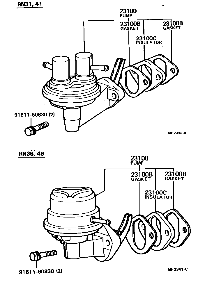 Toyota HILUX 燃油泵和燃油管 EPC diagram — AS0209A