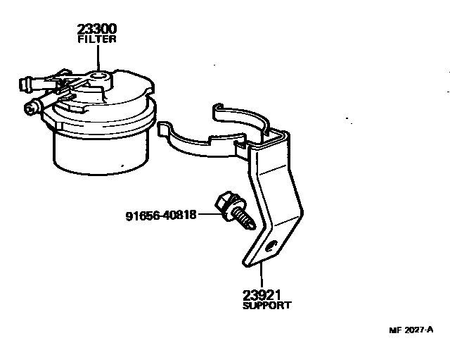 Toyota HILUX fuel filter EPC diagram — MF2027A