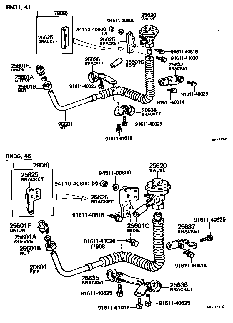 Toyota HILUX 废气再循环系统 EPC diagram — AS0080B