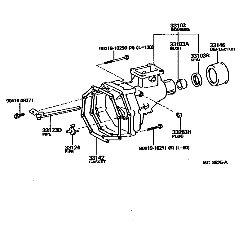 Toyota HILUX Extended shell (MTM) EPC diagram — MC8825A