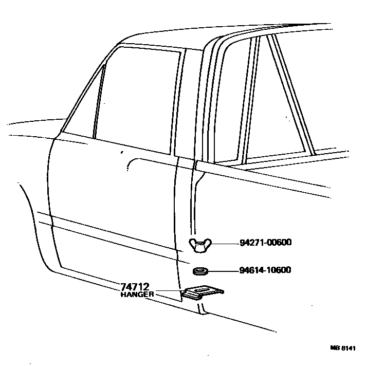 Toyota HILUX 工具箱和牌照支架 EPC diagram — MB8141