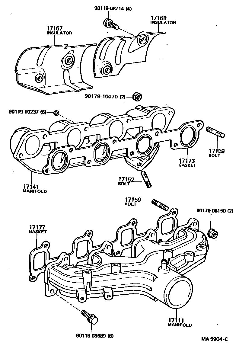 Toyota HILUX Manifold EPC diagram — MA5904C