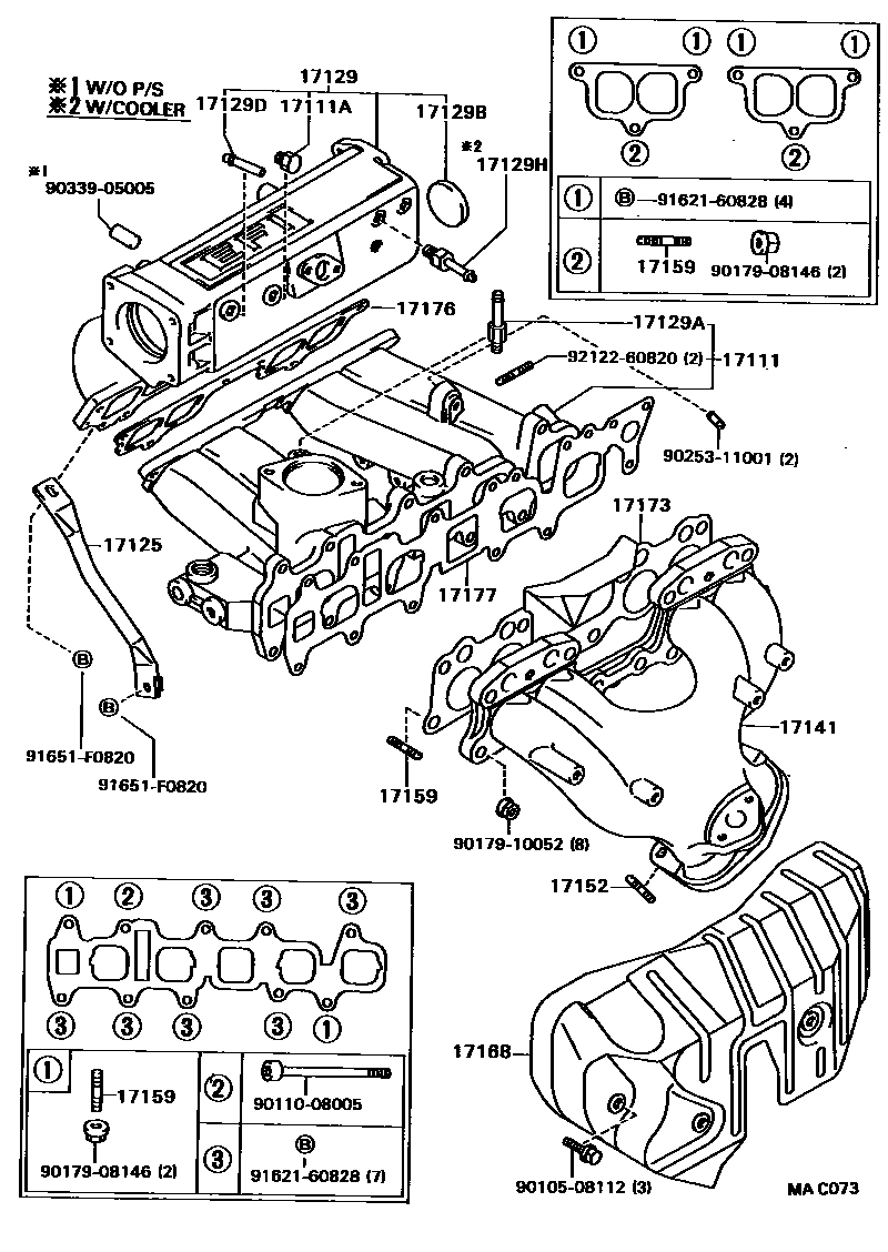 Toyota HILUX Manifold EPC diagram — MAC073