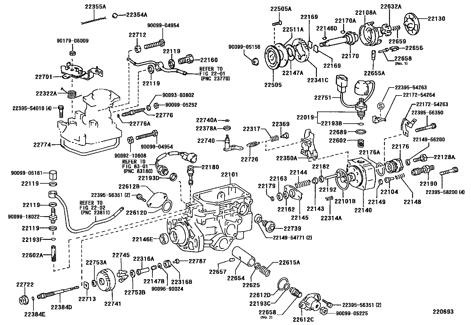 Toyota HILUX 喷油泵体 EPC diagram — 220693