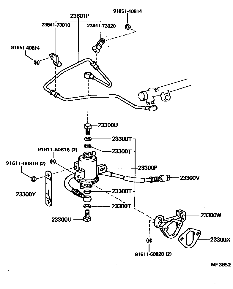 Toyota HILUX 燃油喷射系统 EPC diagram — MF3852