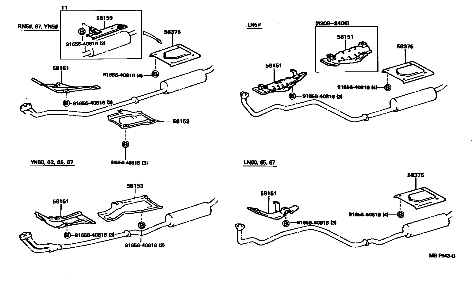 Toyota HILUX 地板隔热垫 EPC diagram — MBF543G