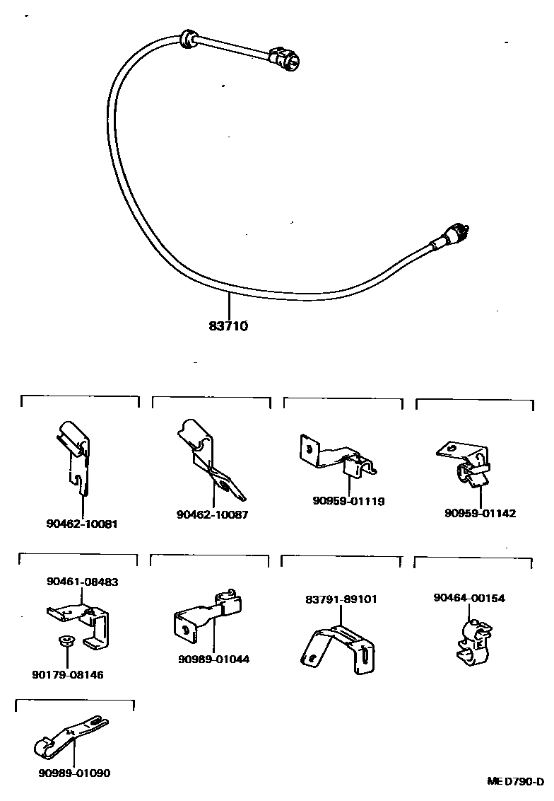 Toyota HILUX 仪表 EPC diagram — MED790D