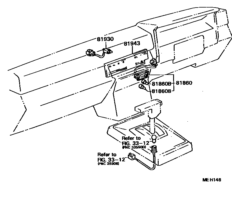 Toyota HILUX indicator light EPC diagram — MEH146
