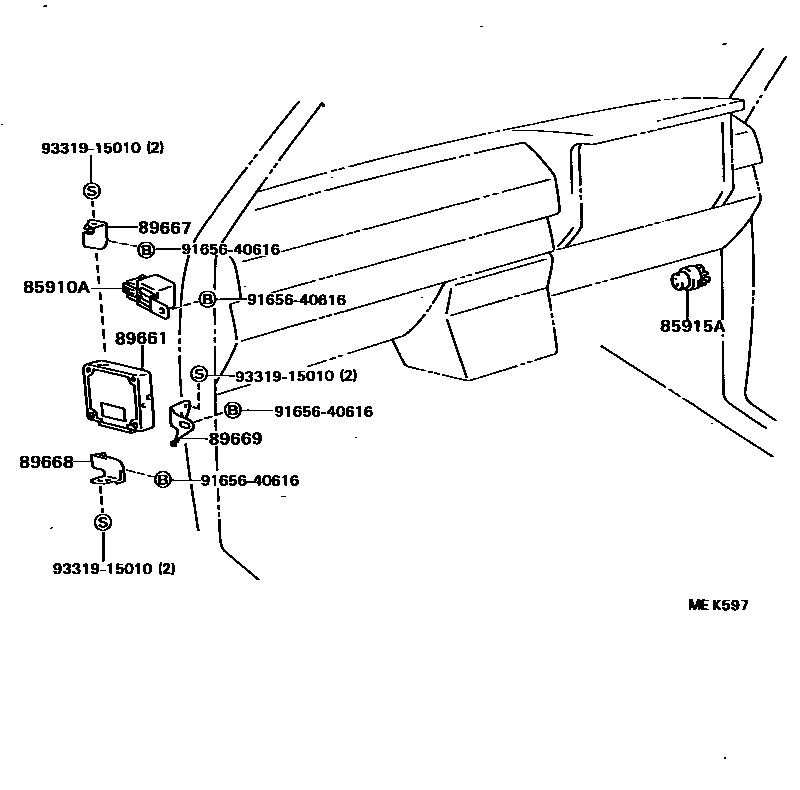 Toyota HILUX 电子燃油喷射系统 EPC diagram — MEK597
