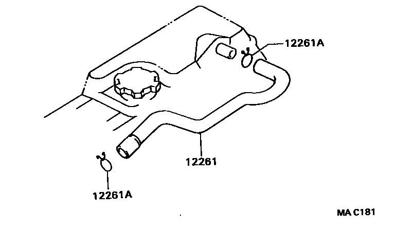 Toyota HILUX Ventilation Hose EPC diagram — MAC181