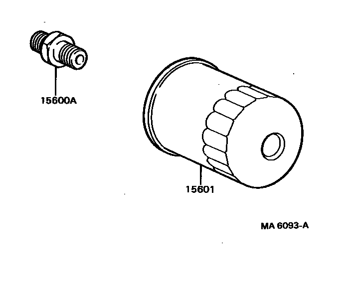Toyota HILUX Oil Filter EPC diagram — MA6093A