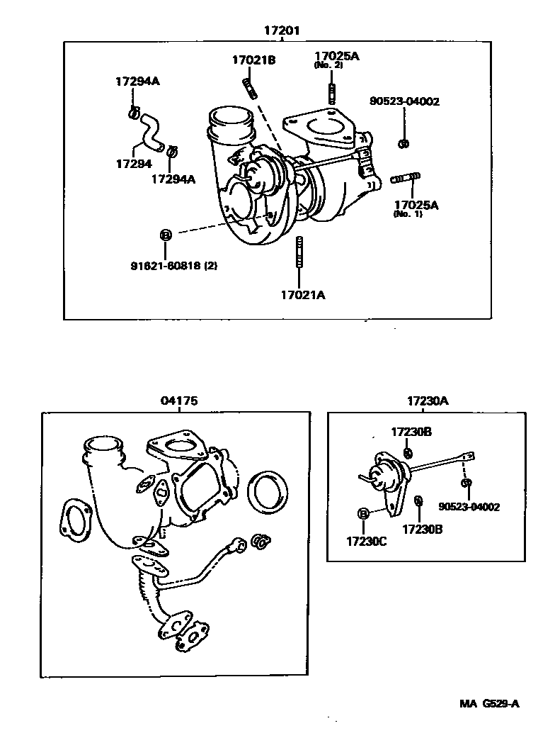 Toyota HILUX Manifold EPC diagram — MAG529A
