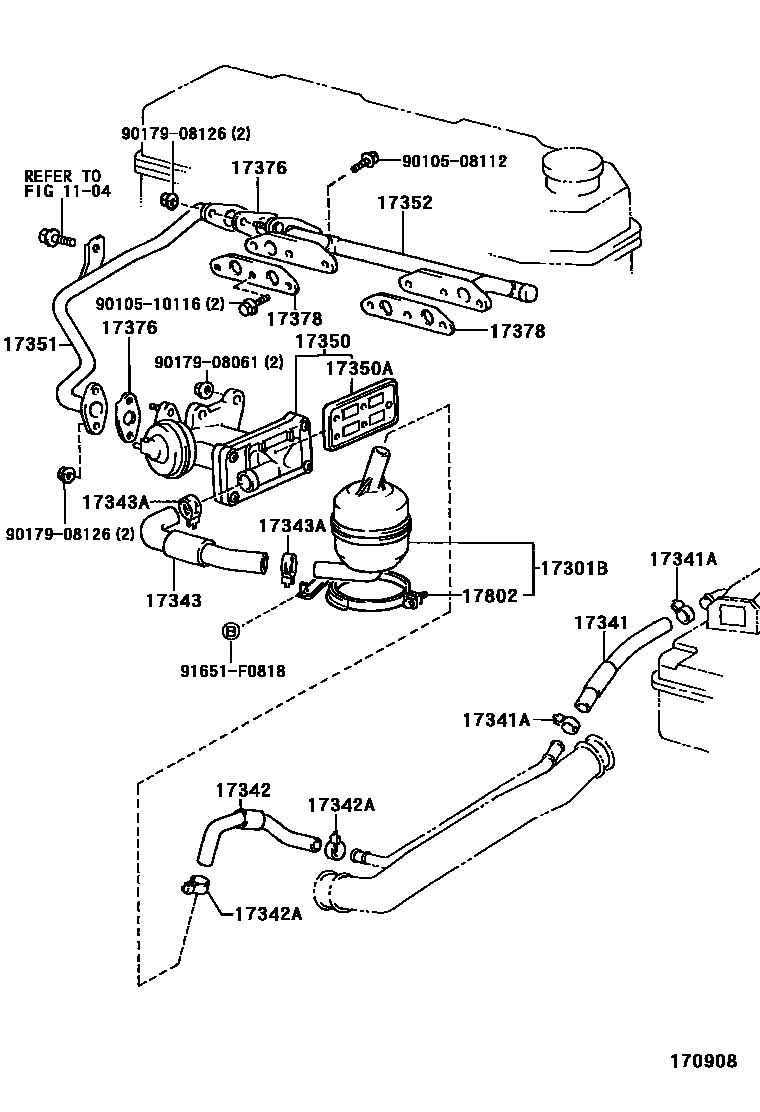 Toyota HILUX 歧管喷气系统 EPC diagram — 170908