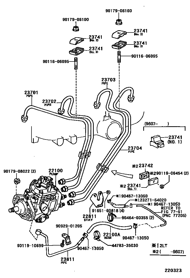 Toyota HILUX 喷油泵总成 EPC diagram — 220323