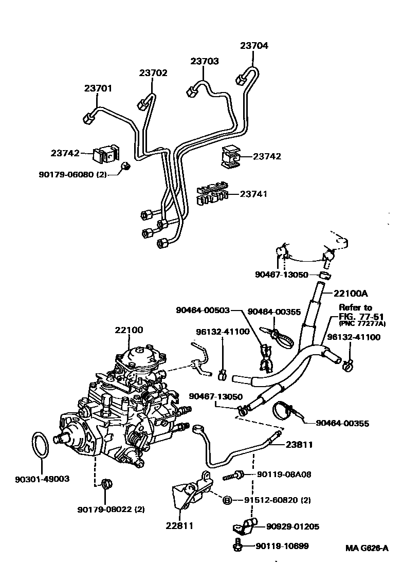 Toyota HILUX 喷油泵总成 EPC diagram — MAG626A
