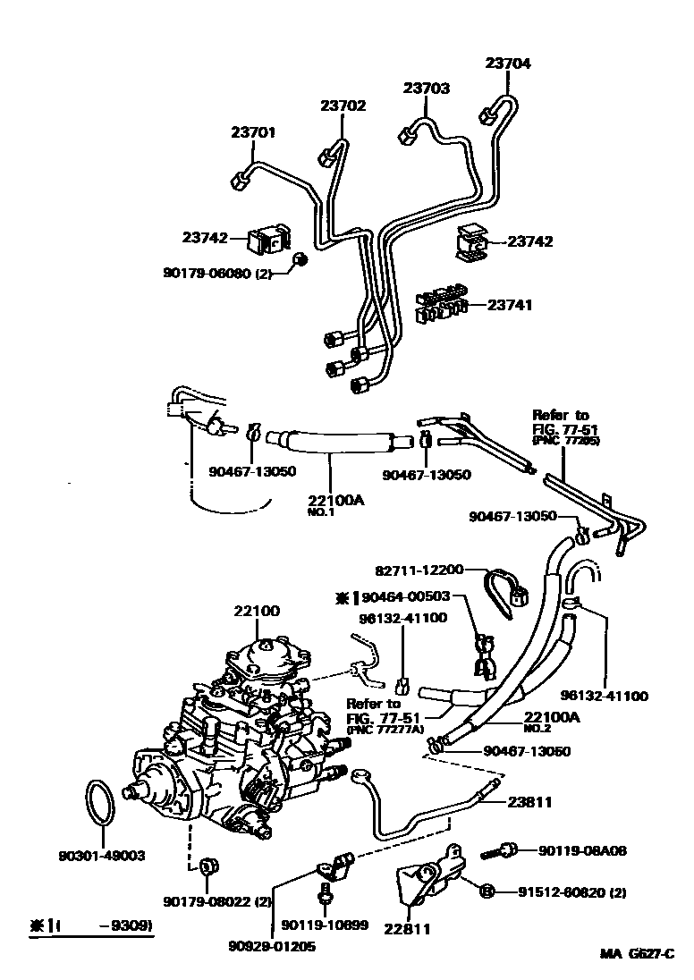 Toyota HILUX 喷油泵总成 EPC diagram — MAG627C