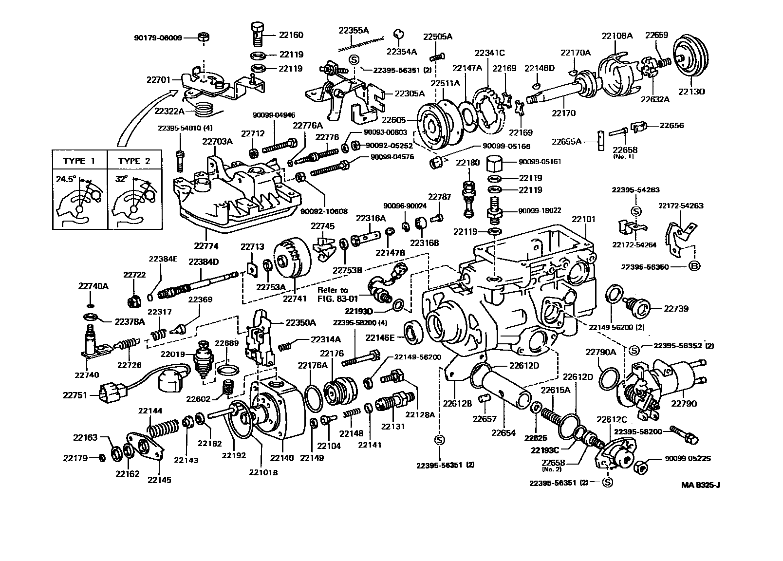 Toyota HILUX 喷油泵体 EPC diagram — MAB325J