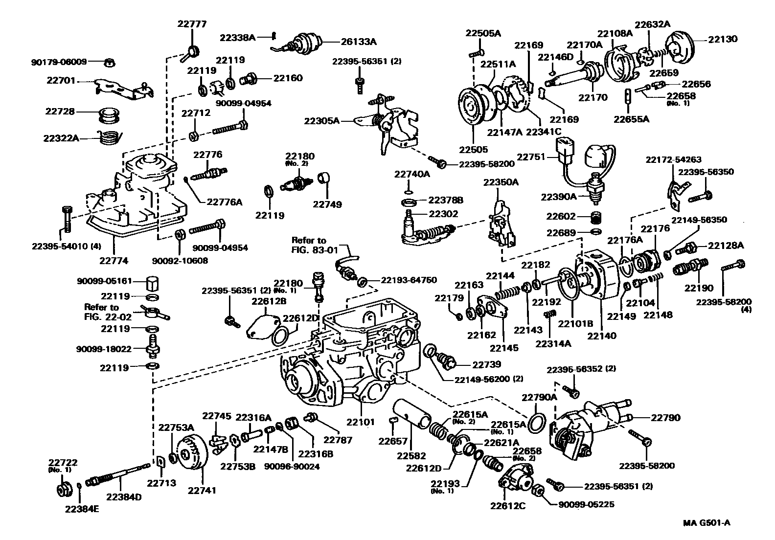 Toyota HILUX 喷油泵体 EPC diagram — MAG501A