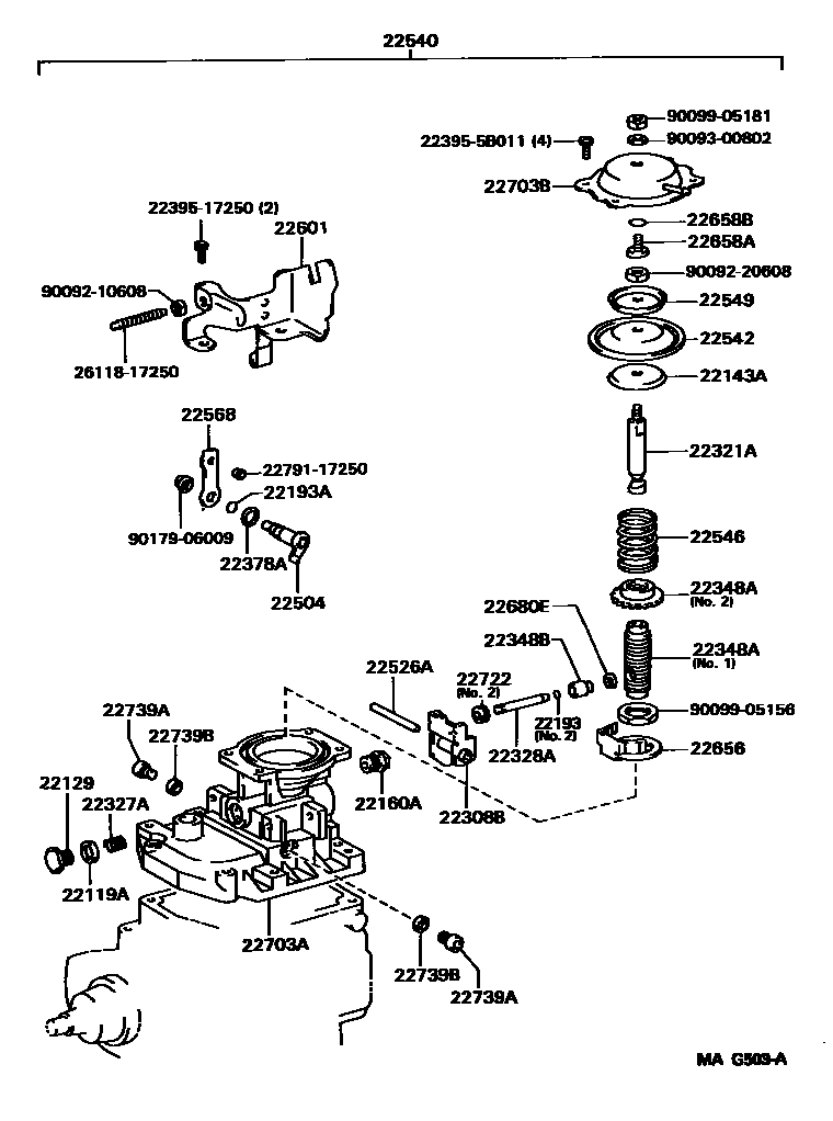 Toyota HILUX 喷油泵体 EPC diagram — MAG503A
