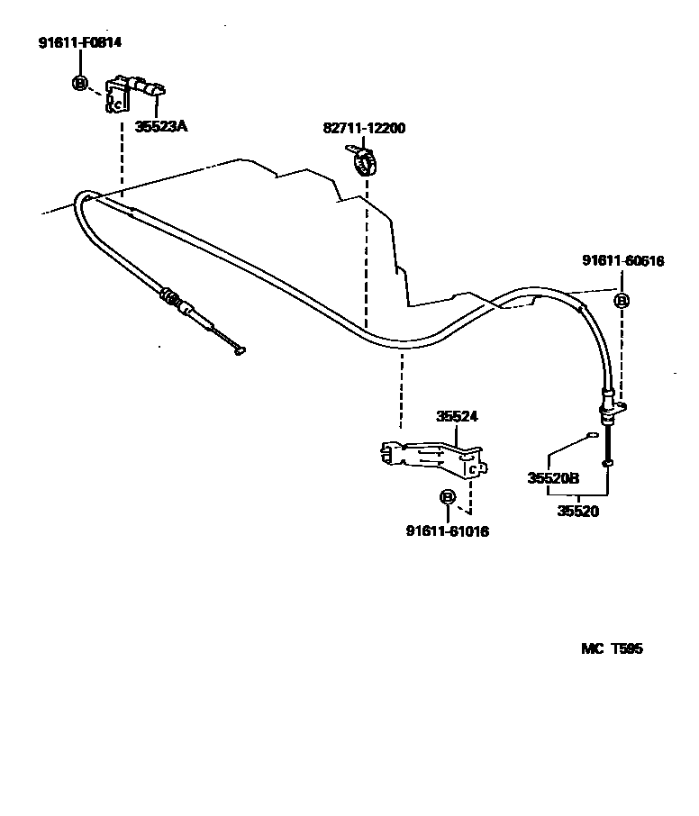 Toyota HILUX 节气阀连杆和阀杆(ATM) EPC diagram — MCT595