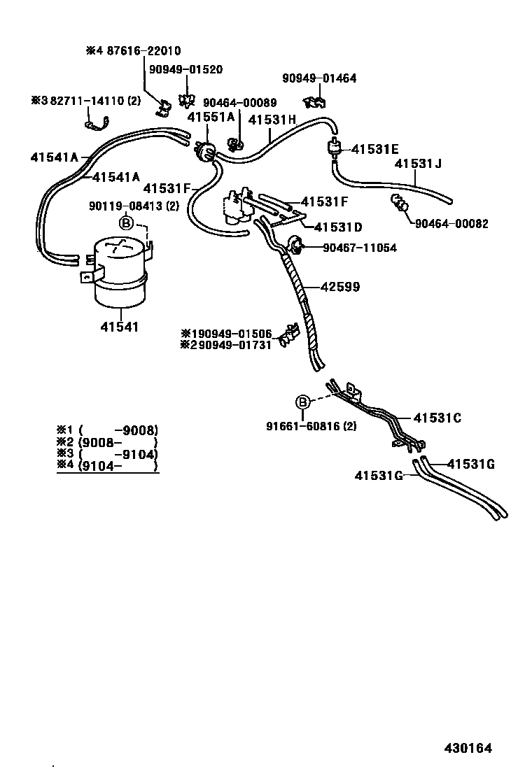Toyota HILUX 前桥壳和差速器 EPC diagram — 430164