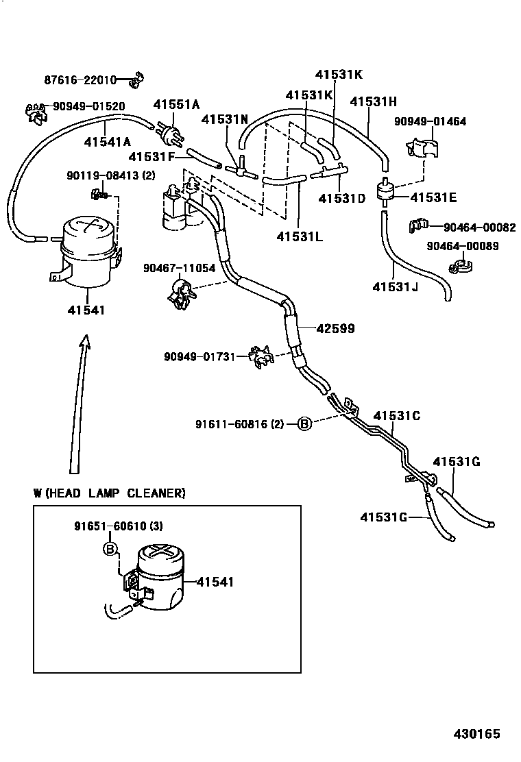 Toyota HILUX 前桥壳和差速器 EPC diagram — 430165