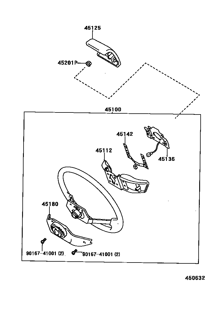 Toyota HILUX Steering Wheel EPC diagram — 450632