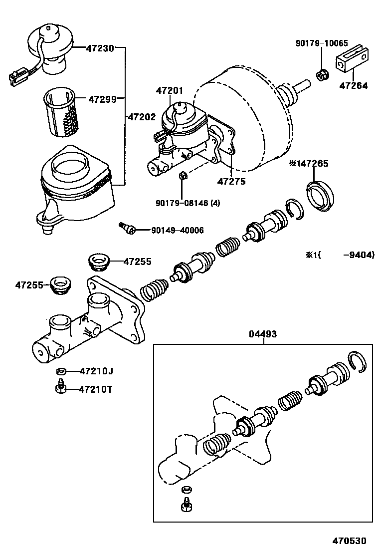 Toyota HILUX 制动总泵 EPC diagram — 470530