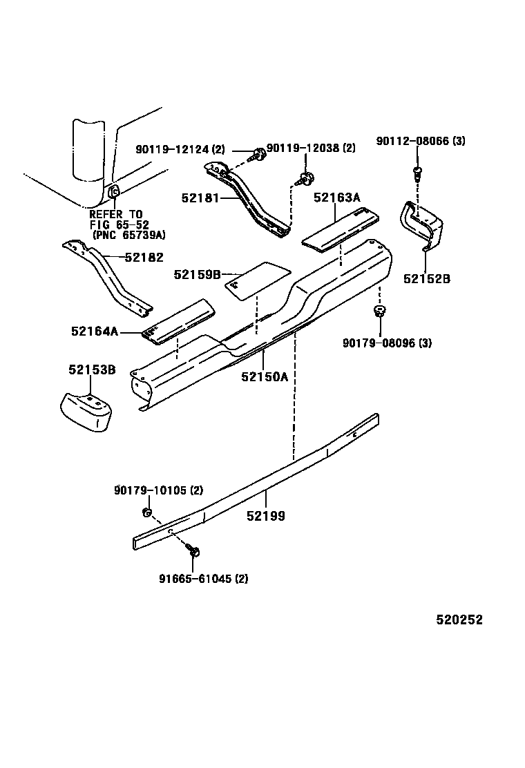 Toyota HILUX 后保险杠及附件 EPC diagram — 520252