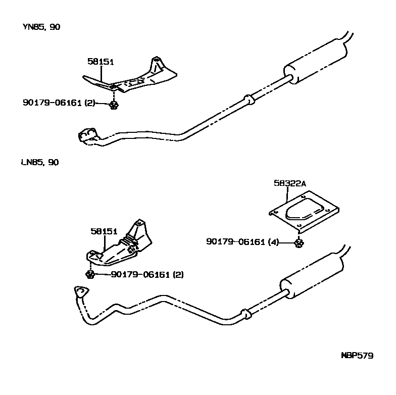 Toyota HILUX 地板隔热垫 EPC diagram — MBP579