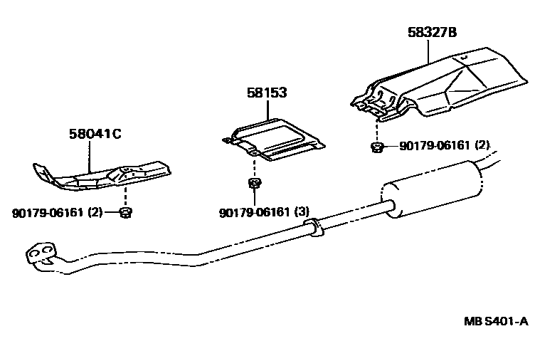 Toyota HILUX 地板隔热垫 EPC diagram — MBS401A