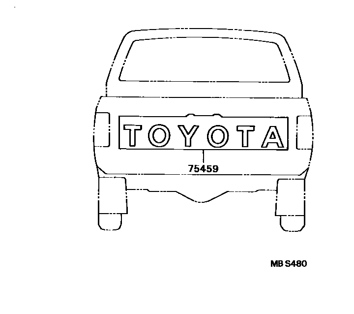 Toyota HILUX 车身镶条 EPC diagram — MBS480