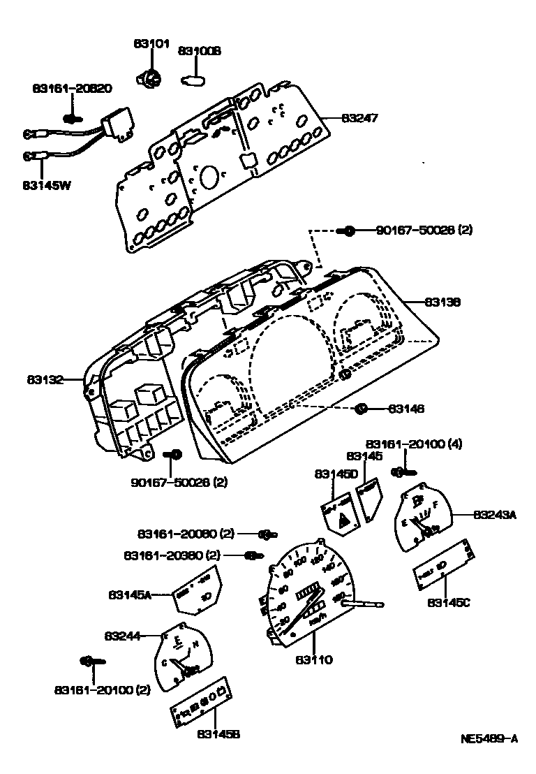 Toyota HILUX 仪表 EPC diagram — NE5489A