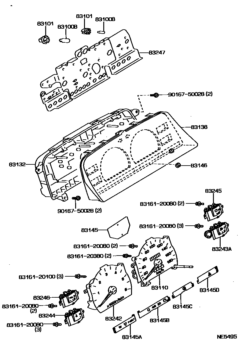 Toyota HILUX 仪表 EPC diagram — NE5495