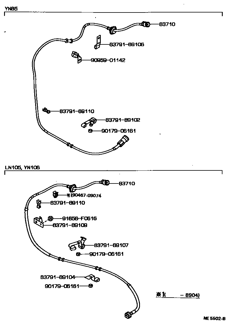 Toyota HILUX 仪表 EPC diagram — NE5502B