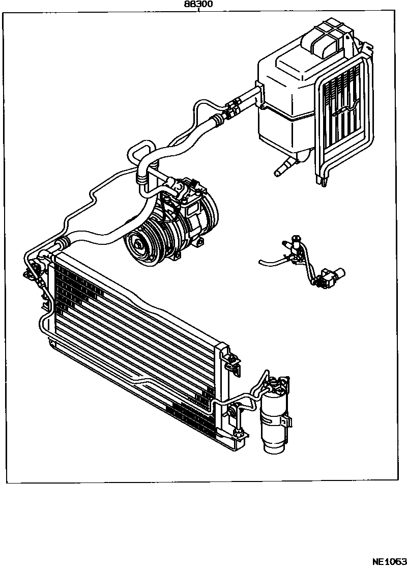 Toyota HILUX 暖风和空调系统 - 组件 EPC diagram — NE1063