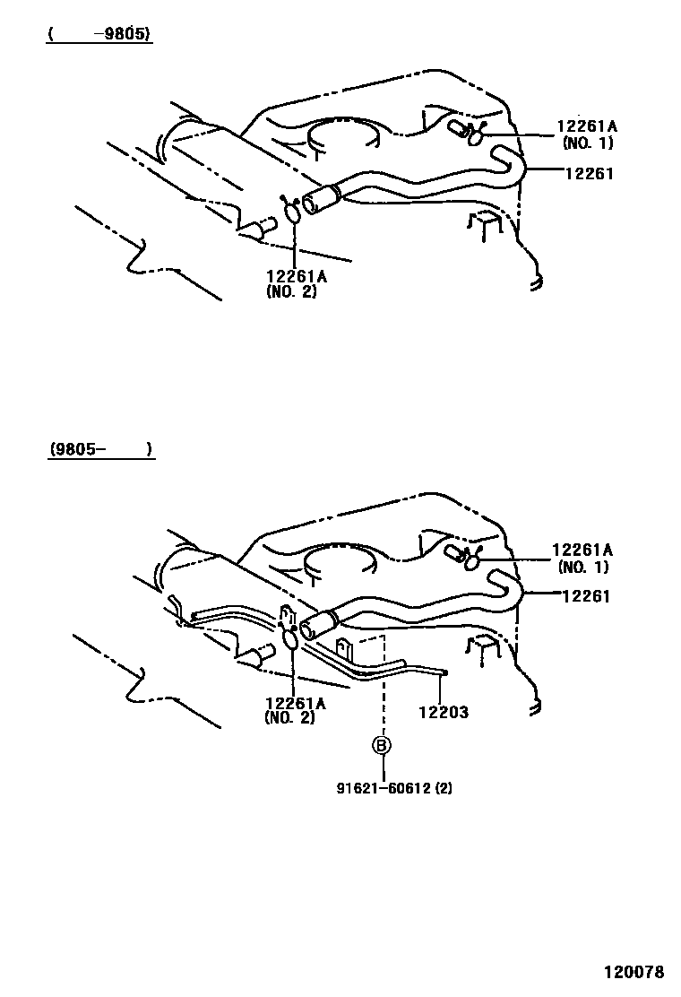Toyota HILUX Ventilation Hose EPC diagram — 120078