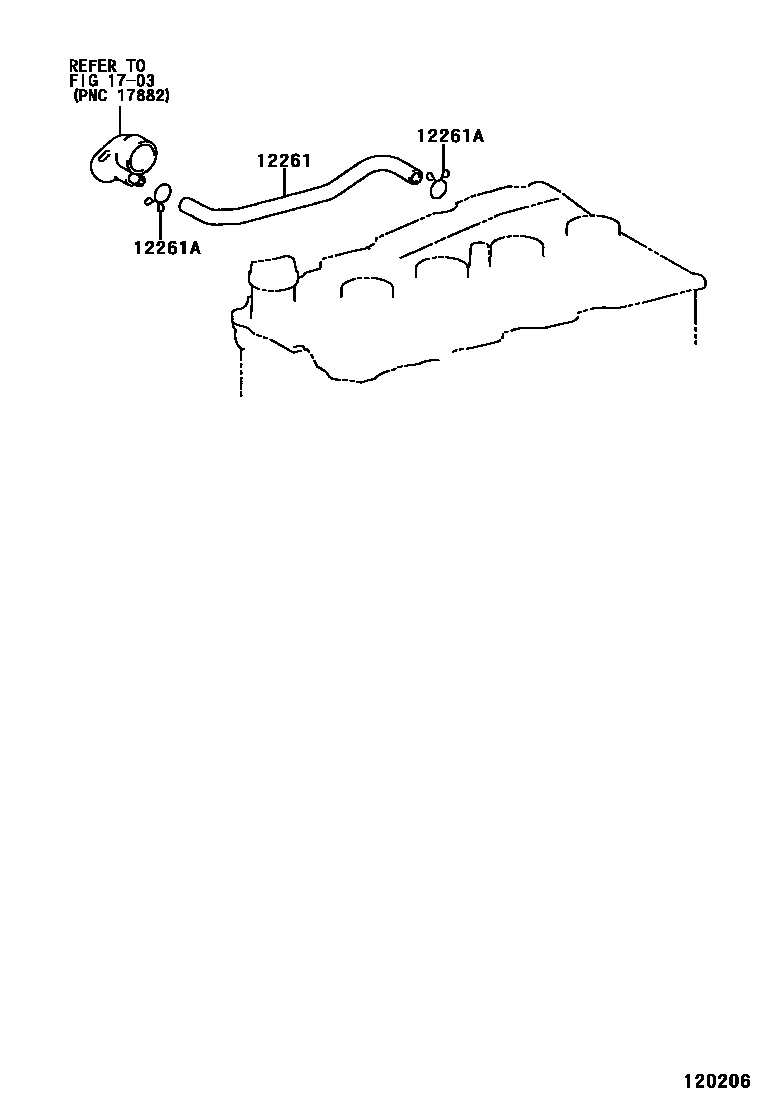 Toyota HILUX Ventilation Hose EPC diagram — 120206