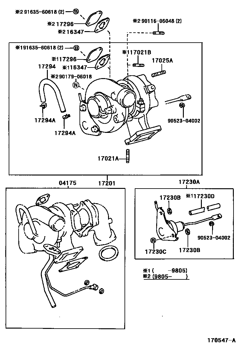 Toyota HILUX Manifold EPC diagram — 170547A