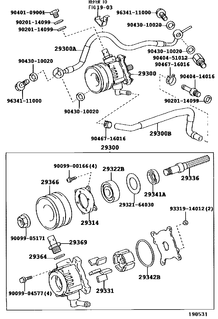 Toyota HILUX 真空泵 EPC diagram — 190531E