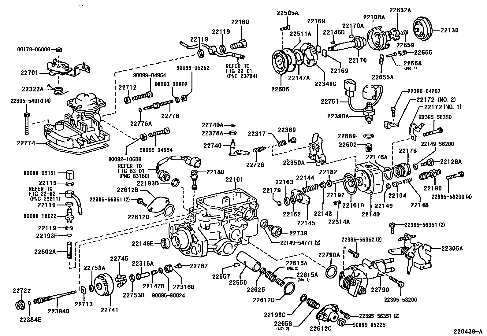 Toyota HILUX 喷油泵体 EPC diagram — 220439A