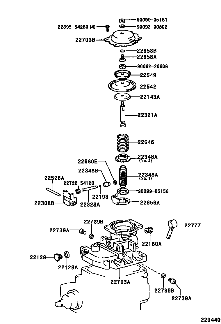 Toyota HILUX 喷油泵体 EPC diagram — 220440