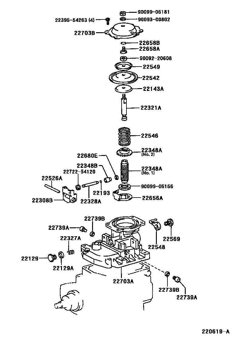 Toyota HILUX 喷油泵体 EPC diagram — 220619A