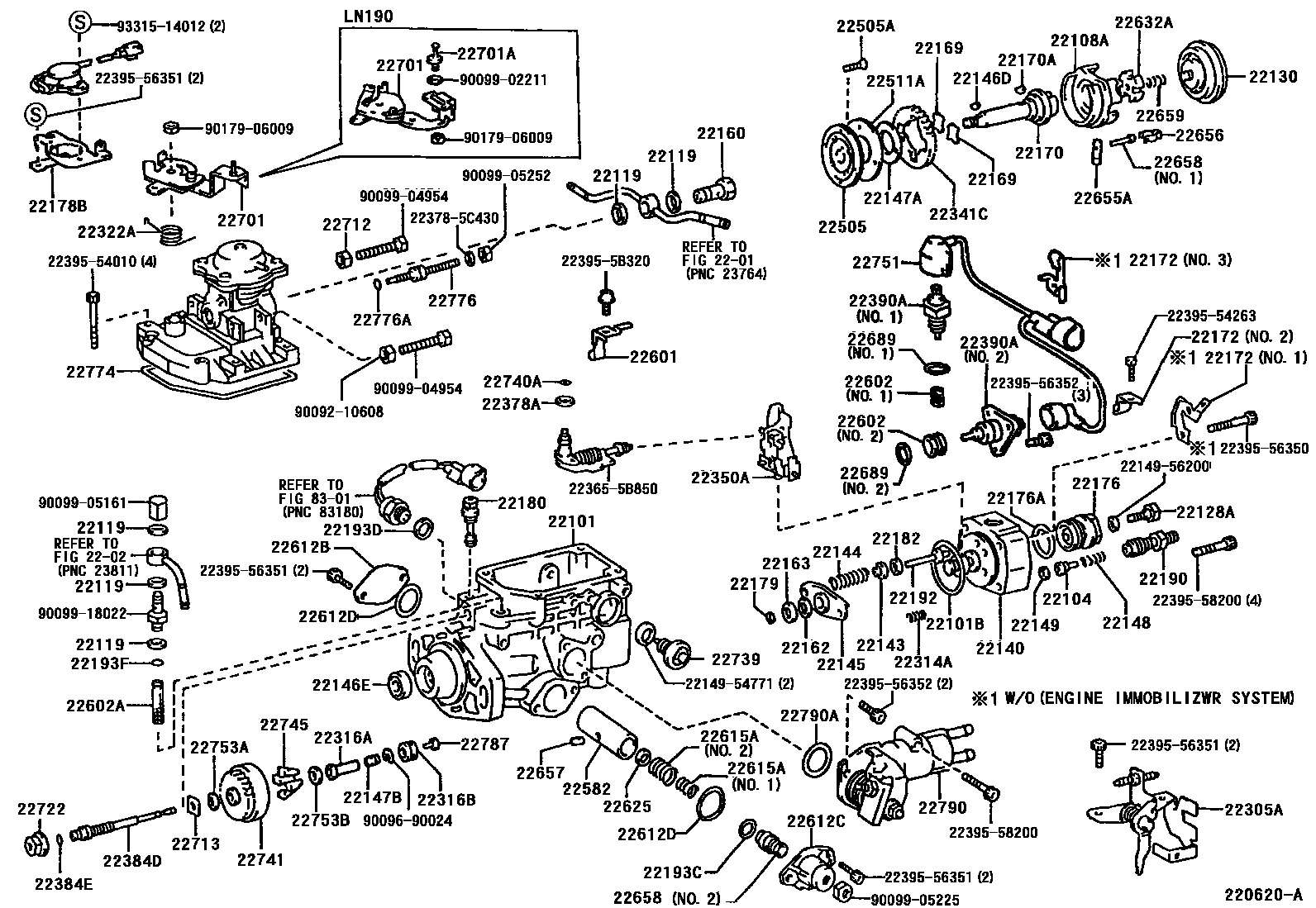 Toyota HILUX 喷油泵体 EPC diagram — 220620A