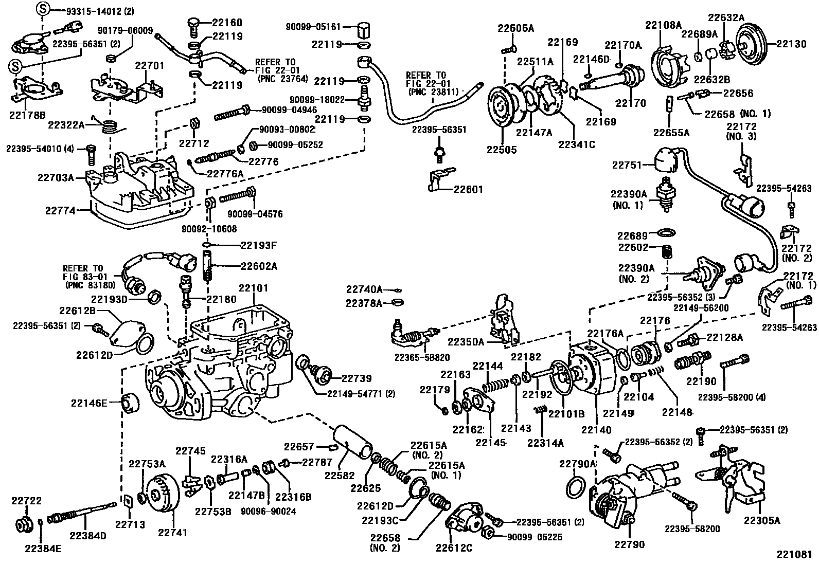 Toyota HILUX 喷油泵体 EPC diagram — 221081