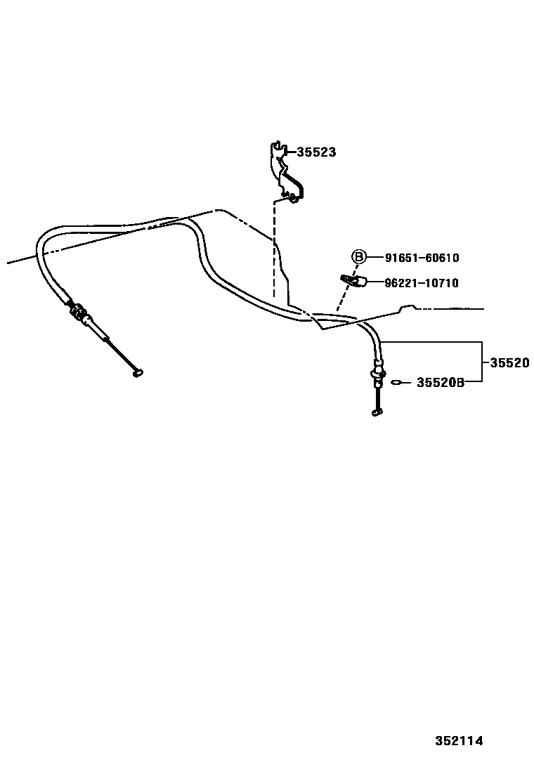 Toyota HILUX 节气阀连杆和阀杆(ATM) EPC diagram — 352114