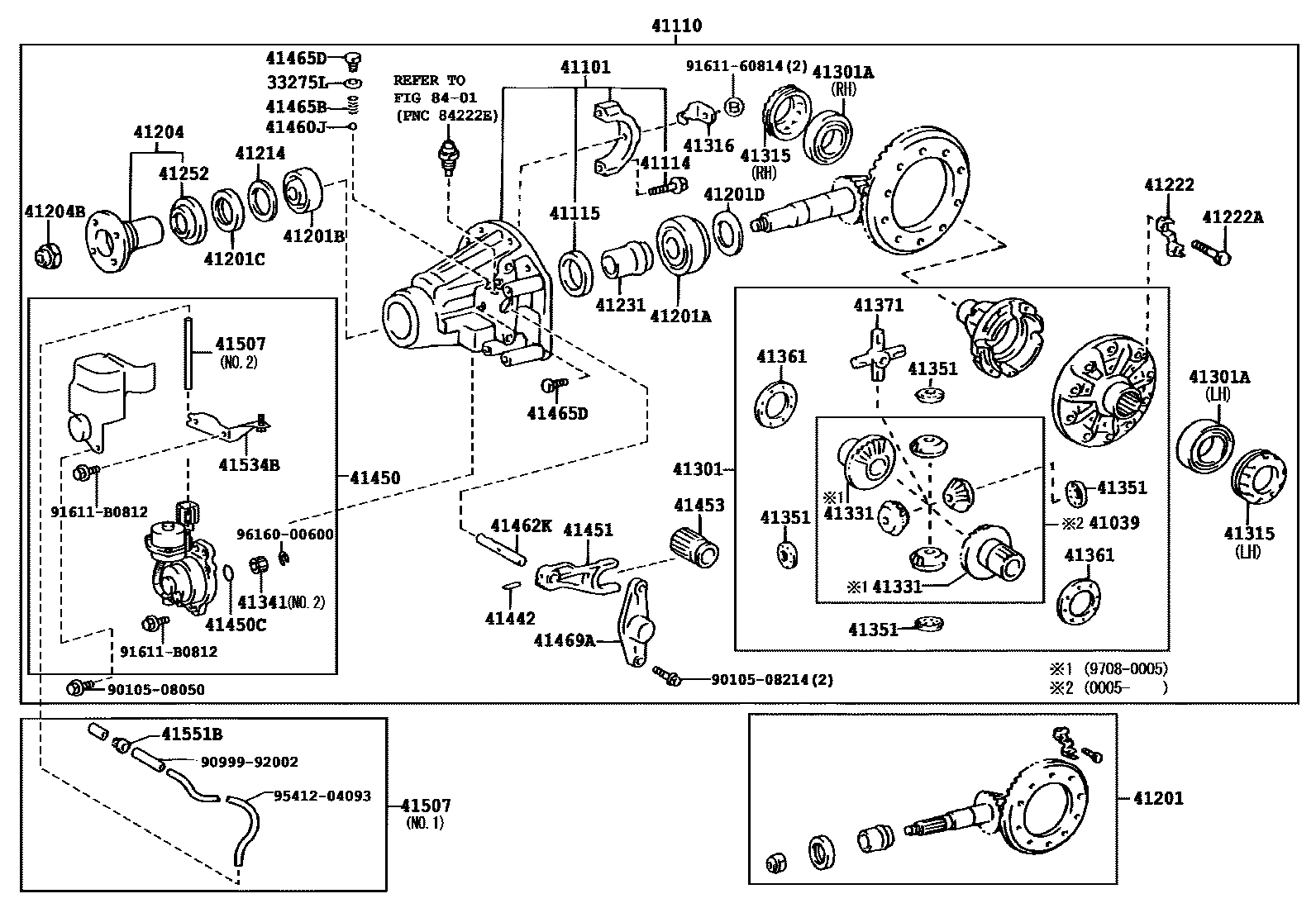Toyota HILUX 后桥壳和差速器 EPC diagram — 410548B