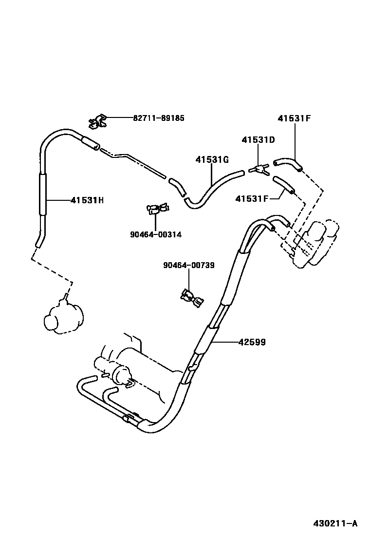 Toyota HILUX 前桥壳和差速器 EPC diagram — 430211A