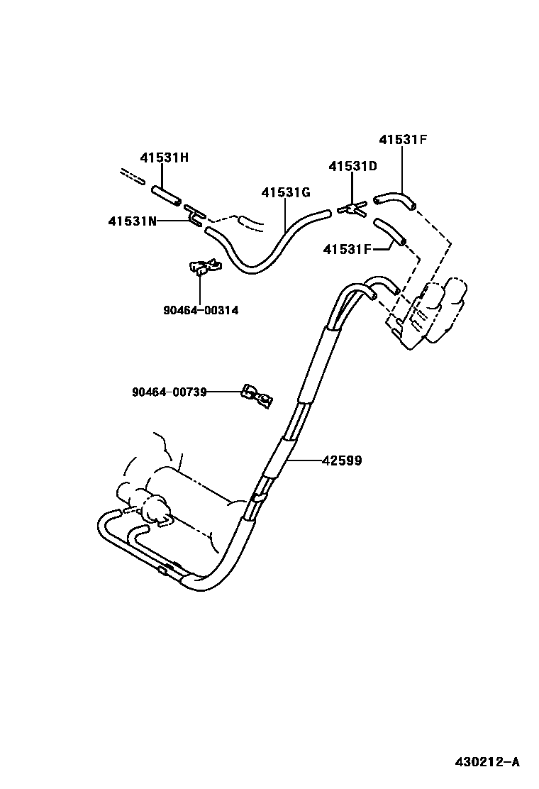 Toyota HILUX 前桥壳和差速器 EPC diagram — 430212A