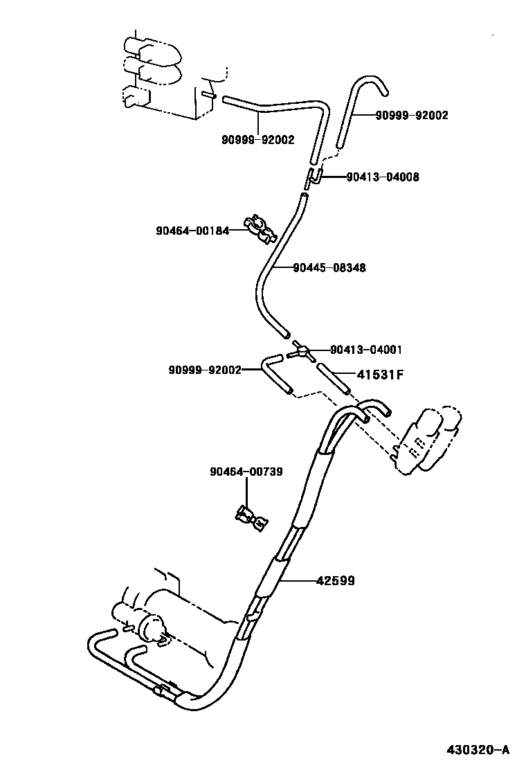 Toyota HILUX 前桥壳和差速器 EPC diagram — 430320A